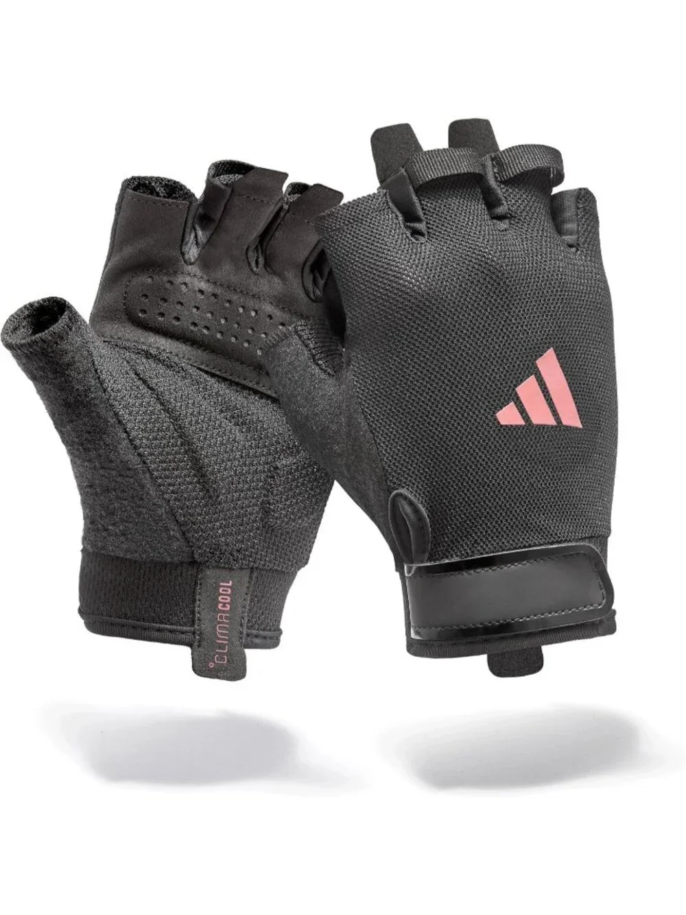 Adidas Essential Adjustable Workout Fingerless Gloves Black / Pink ( S )